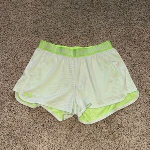 Under Armour Women's Neon Green Athletic Shorts